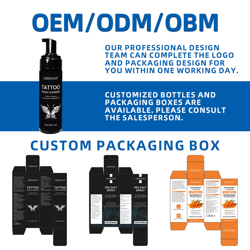 OEM Tattoo Aftercare Products Foaming Skin Cleanser Custom Logo for Tattoo Parlor Wholesale(pic5)
