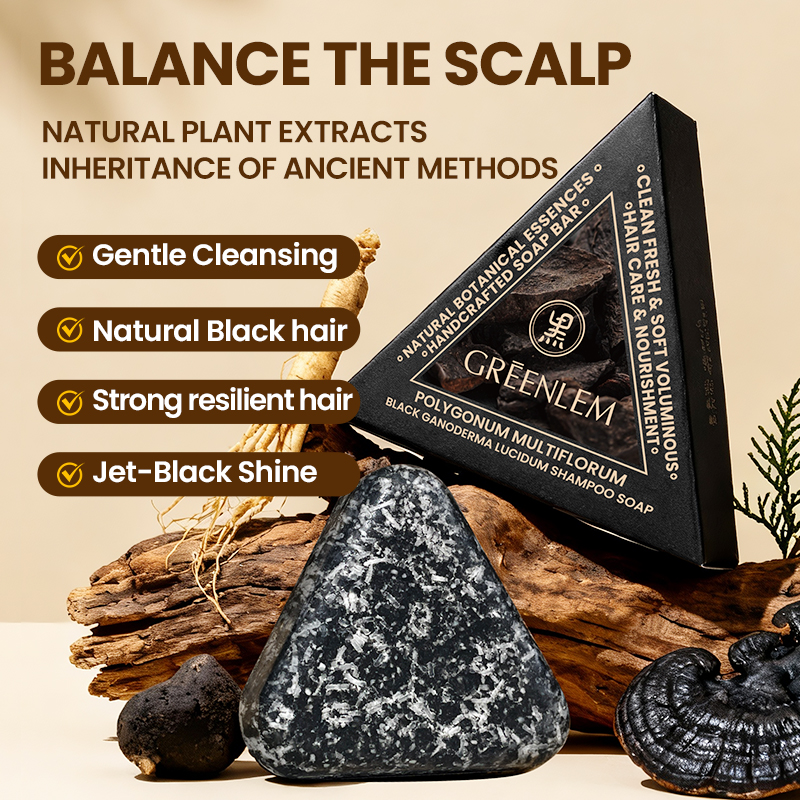 GreenLem Polygonum Multiflorum Shampoo Soap Usman Grass Hair Strengthening Anti-Hair Loss Genuine for Effective Hair Wash Oil(pic1)