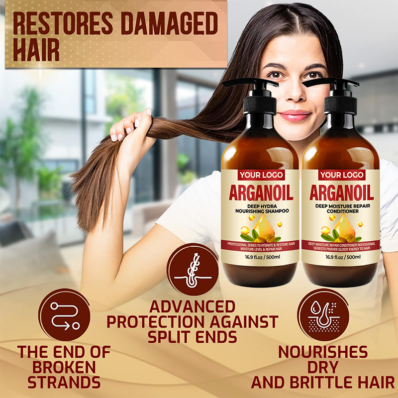 Natural Vegan Herbal Argan Oil Shampoo Conditioner Liquid Refreshing Anti-Frizz Hair Treatment Unisex Concentrated Formula(pic5)