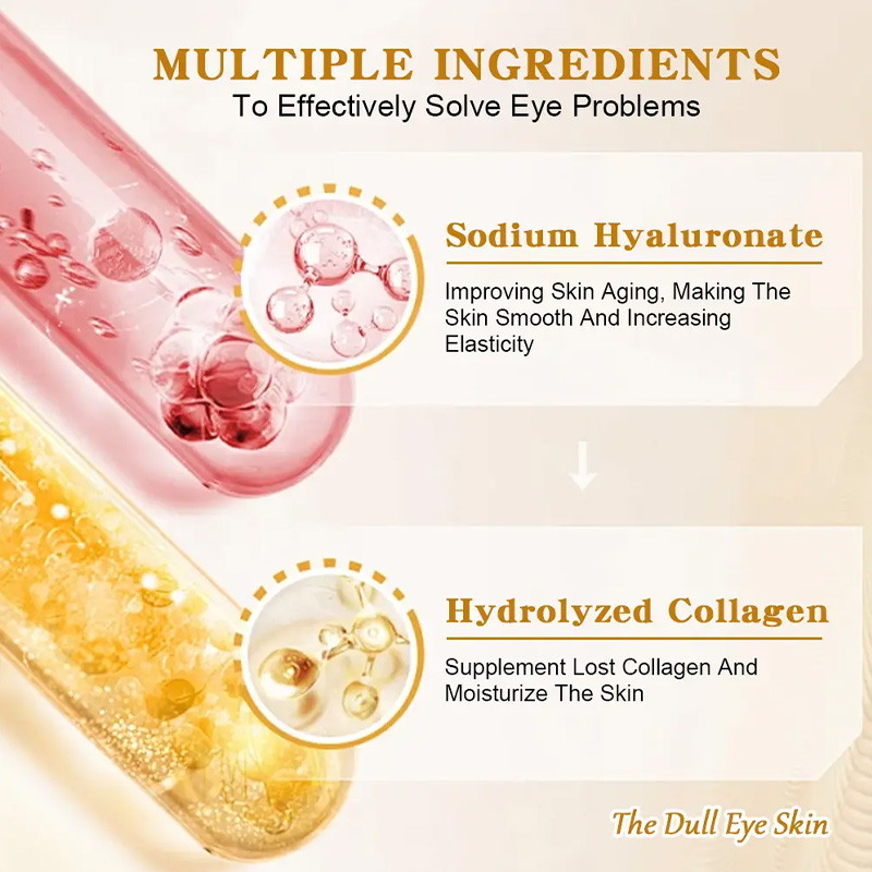 Collagen Eye Serum Skincare Anti Age Skin Products Remove Dark Circles High Quality Gold Foil Eye Serum Beauty Products(pic5)