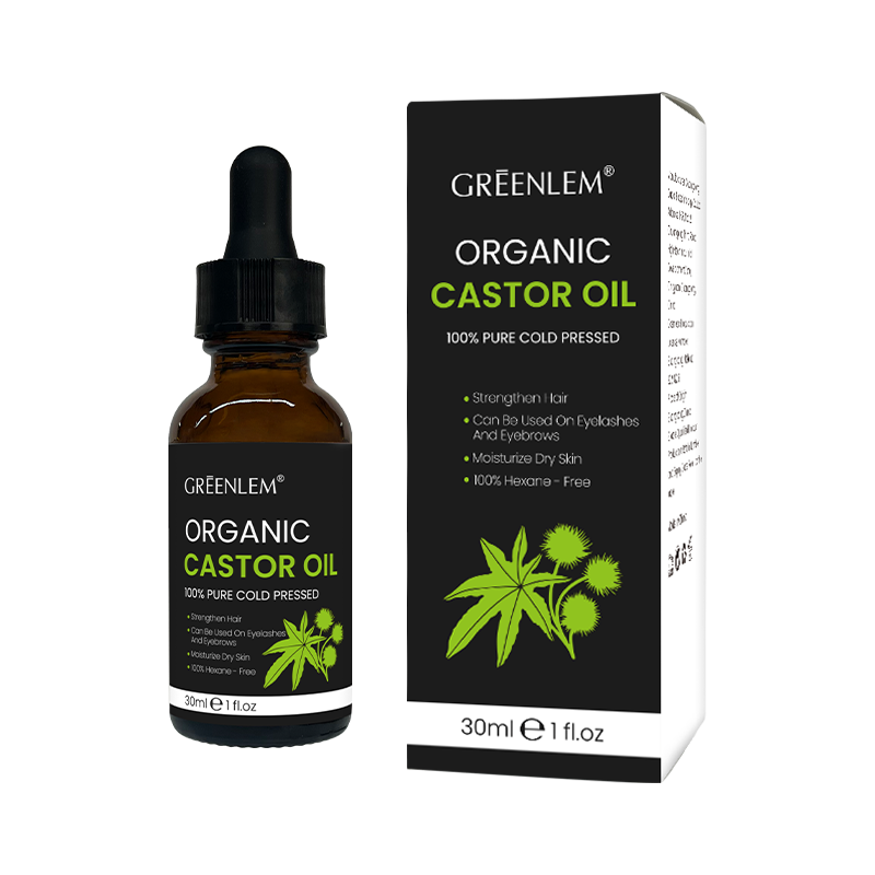 100% Pure Organic Cold Pressed Castor Oil Private Label 100% Natural Pure Essential Oil 30ml for Hair Skin Eyebrows Growth(pic1)