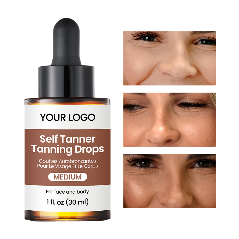 Medium Face Tanning Drops to Add to Lotion, Moisturizing Bronzing Drops for Face & Body, Self Tanning Drops Serum(pic5)