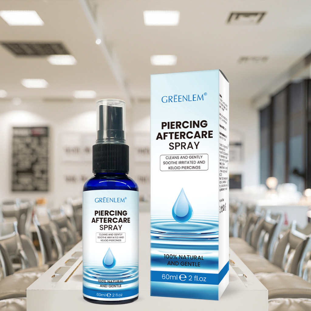 Gentle Saline Aftercare Spray St Johns Wort Vasaka Leaf for New Piercings Hypoallergenic Alcohol-Free Solution Clean(pic3)