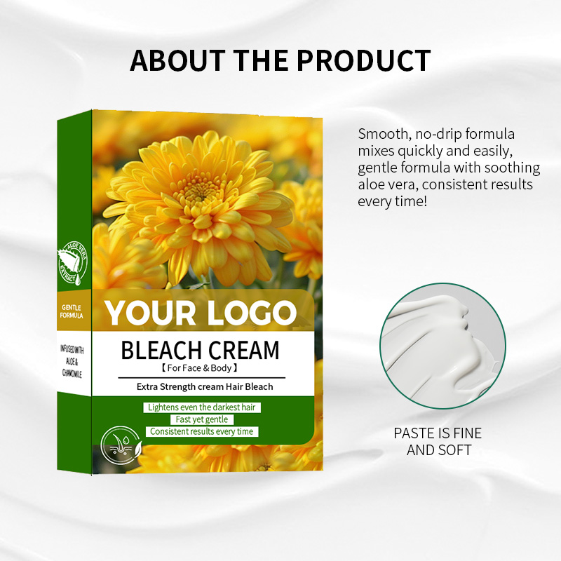 Wholesale Extra Strength Creme Bleach Complete Kit Fading Hair Organic Cream Bleach for Body Hair(pic5)