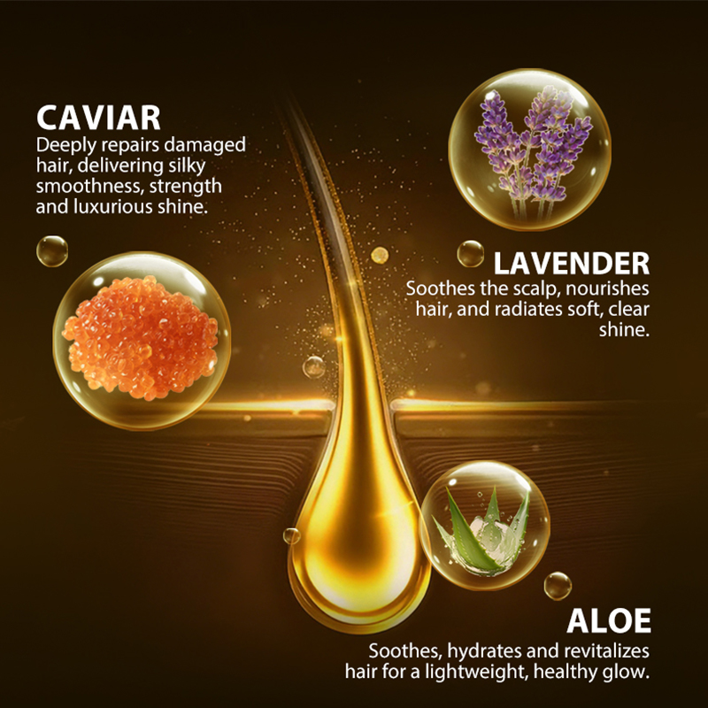 GreenLem Nourishing Anti-Frizz Moisturizing Smoothing Repairing UV Protection Lightening Cream Golden Caviar for Curly Hair(pic4)