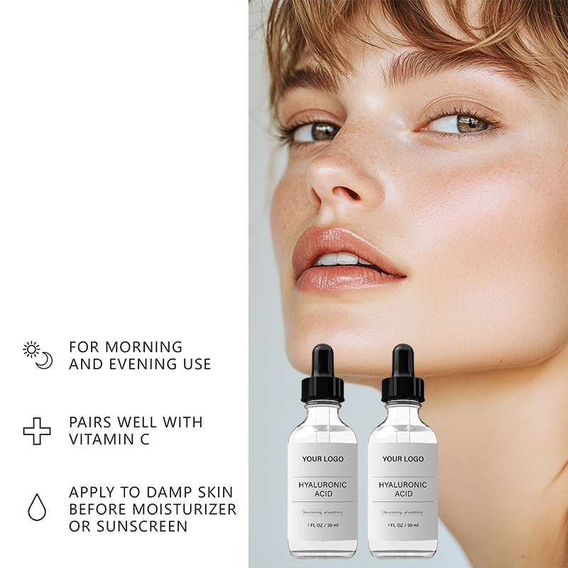 Wholesale Vegan Hyaluronic Acid Serum - Fragrance-Free Face Moisturizer with Collagen & Vitamin C for Skin Smoothing(pic4)