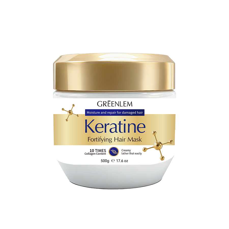 Private Label OEM 500g Natural Ingredients Hair Repairing Scalp Care Keratin Cream 2-IN-1 Formula(pic6)