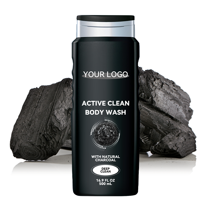 GreenLem Classic Mens Liquid Body Wash Soft Foam Clean Fragrance 500ml Natural Charcoal(pic2)