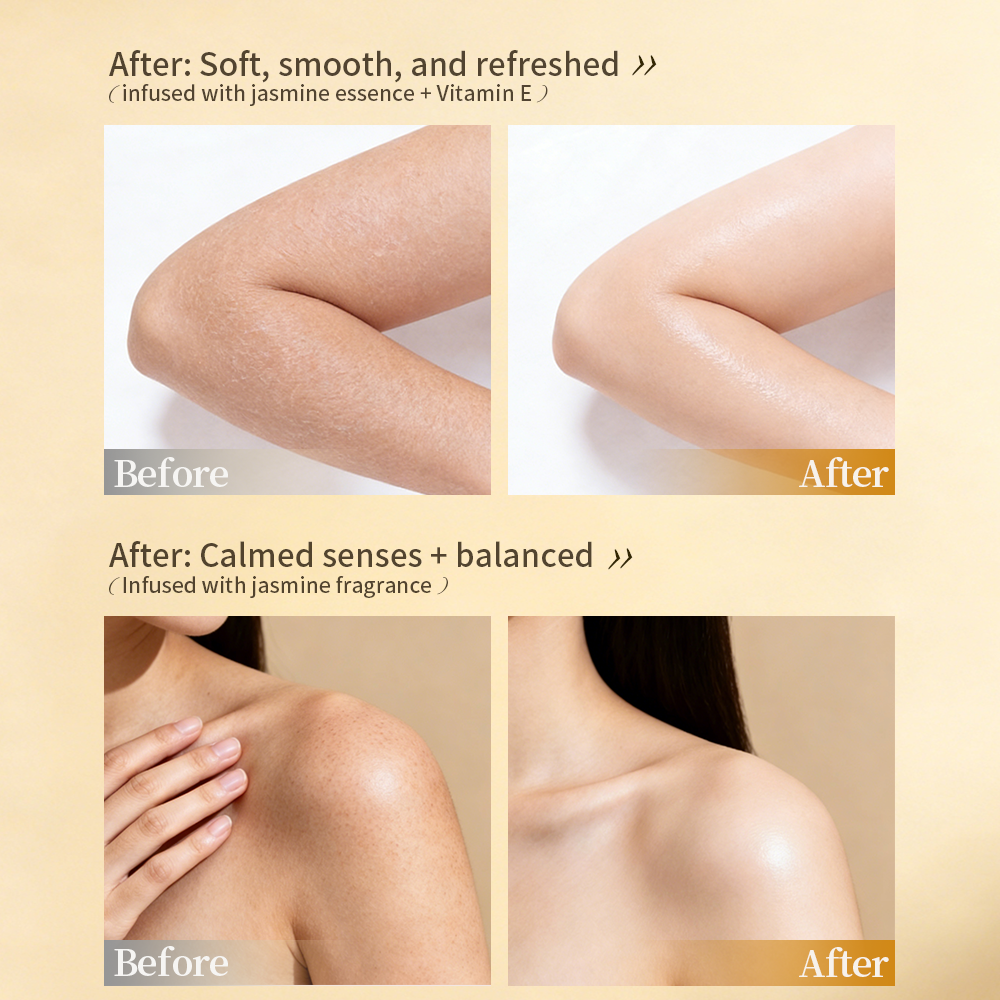 GreenLem Hot Selling Organic Jasmine Body Care Lightening Moisturizing Body Wash Flower Shower Gel(pic3)