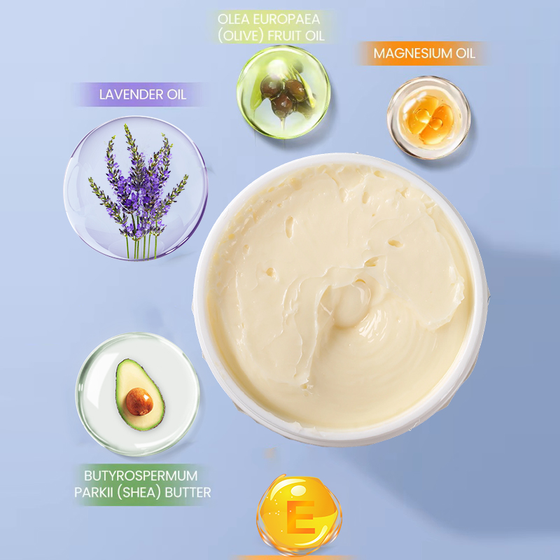 Organic Good Night Sleep Cream Pure Zechstein Magnesium Supports Sleep Heart Bone Muscle Health Lavender Oil for Body(pic3)