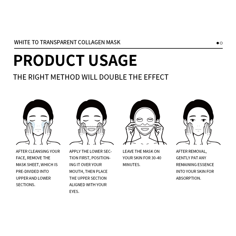 High Quality New White to Transparent Collagen Face Mask Face Tightening Anti-Aging Hyaluronic Acid Ingredients All Skin(pic7) High Quality New White to Transparent Collagen Face Mask Face Tightening Anti-Aging Hyaluronic Acid Ingredients All Skin(pic7)