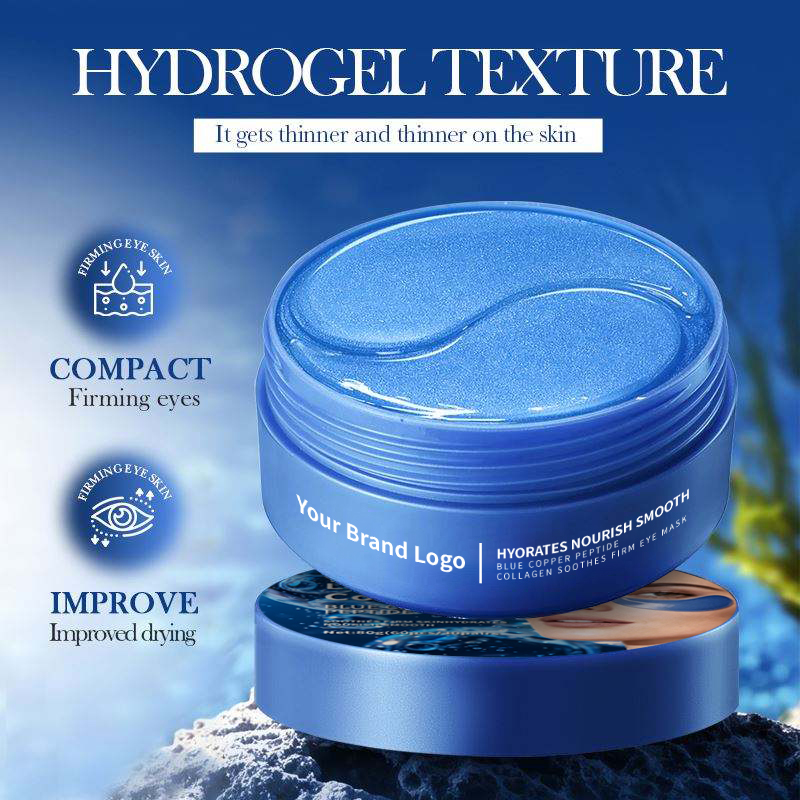 OEM/ODM/OBM Hyaluronic Acid Blue Copper Peptide Eye Mask Patch Anti-Wrinkle Repair Moisturizer Nourishing Smoothing All Skin(pic1)