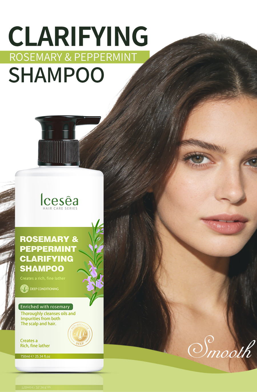 Icesea Rosemary Mint Shampoo - Dandruff Control and Oil Control(pic1)
