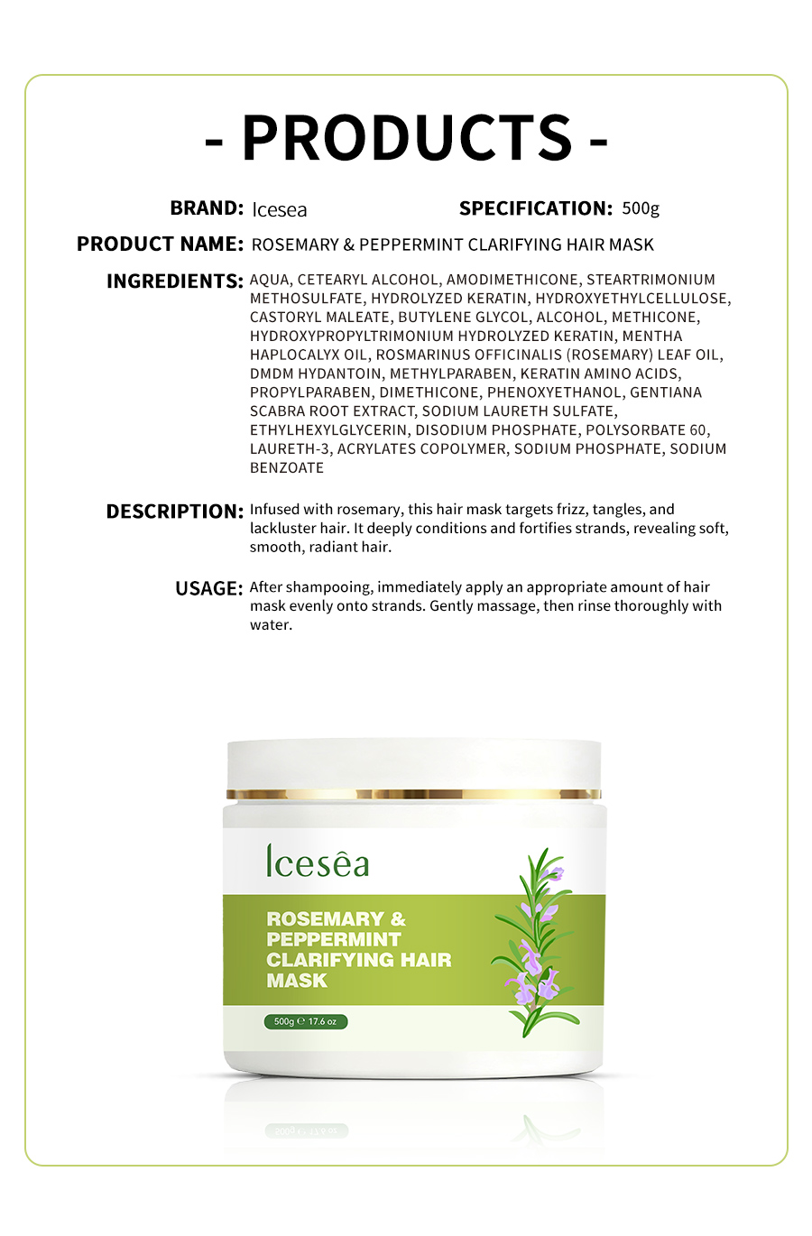 Icesea Rosemary and Mint Hair Treatment Repair Damaged Hair(pic5)
