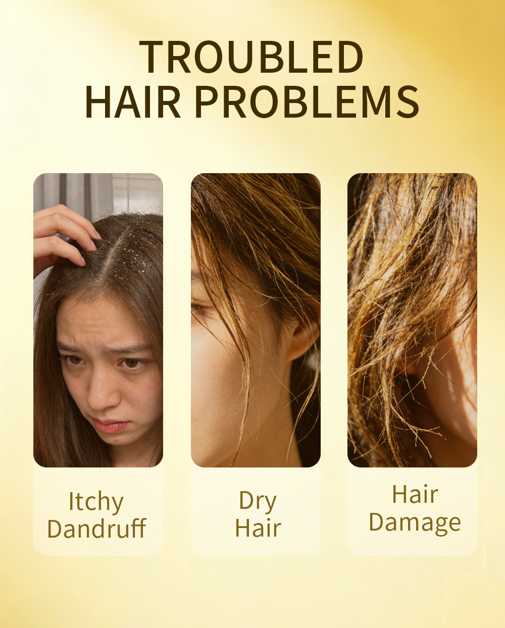 Icesea Golden Caviar Essence Hair Repair Serum Strengthens Roots Nourishes Dry/Damaged Hair with Long-Lasting Shine(pic2)