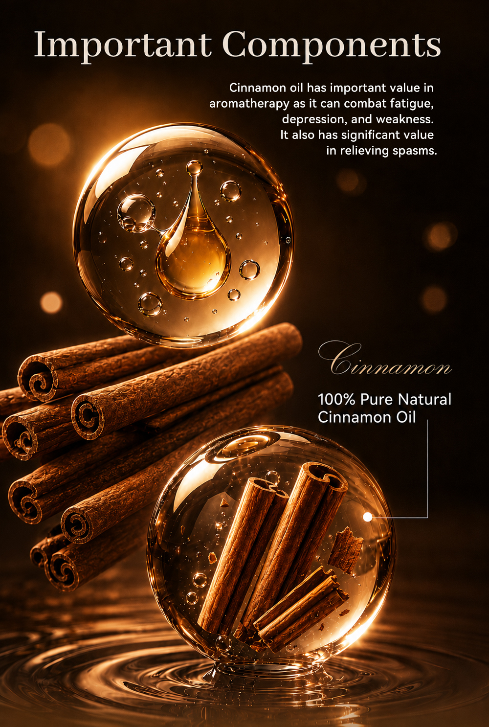 Wholesale Private Label OEM ODM Cinnamon Oil Cold Pressed Therapeutic Grade 100% Pure Natural Moisturizing Fresh Scent 5ml Body(pic4)