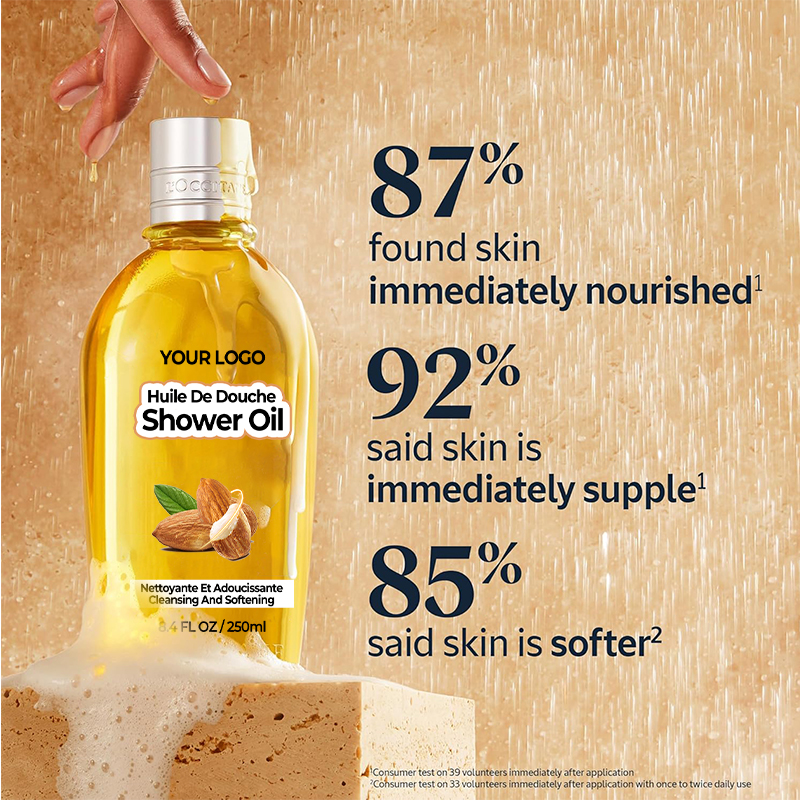 GreenLem Organic Sweet Almond Oil Gel Body Wash with Deep Cleansing & Exfoliating Long-Lasting Fragrance for Private Label(pic2)