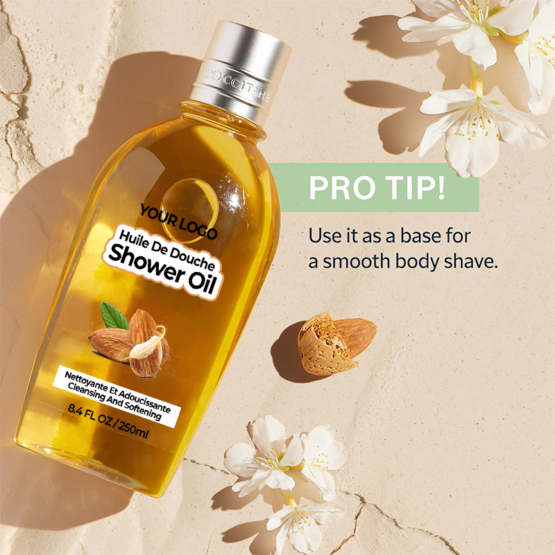 GreenLem Organic Sweet Almond Oil Gel Body Wash with Deep Cleansing & Exfoliating Long-Lasting Fragrance for Private Label(pic4)
