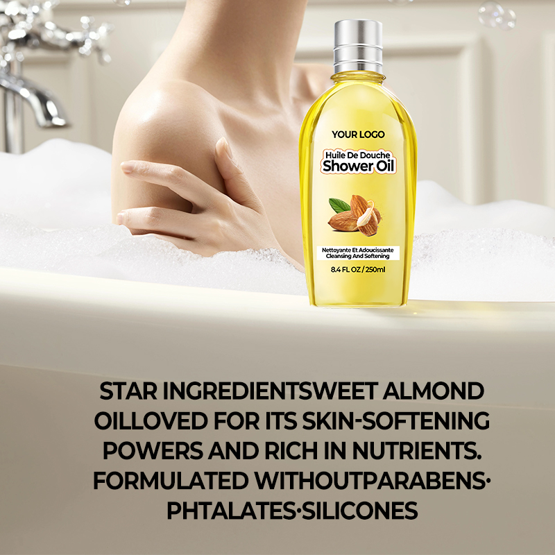 GreenLem Organic Sweet Almond Oil Gel Body Wash with Deep Cleansing & Exfoliating Long-Lasting Fragrance for Private Label(pic3)