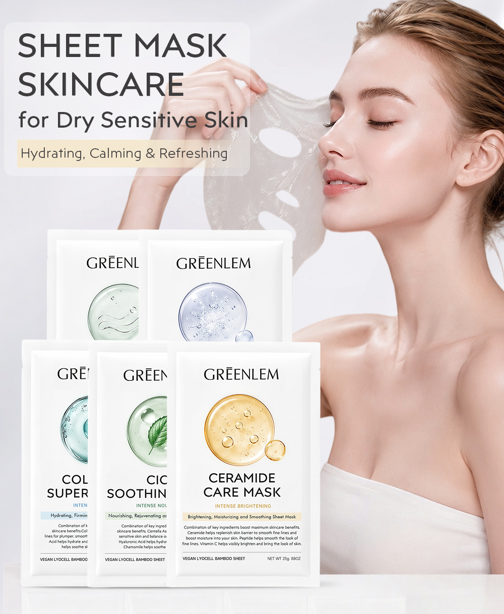 Sheet with Hyaluronic Acid & Ceramide Firming & Skin Barrier Support for Women(pic1)