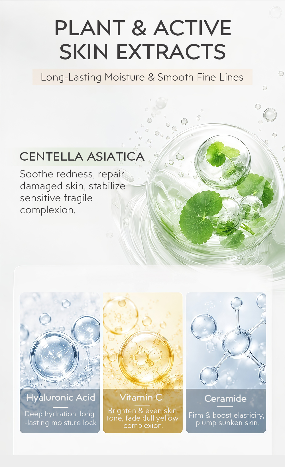 Sheet with Hyaluronic Acid & Ceramide Firming & Skin Barrier Support for Women(pic4)