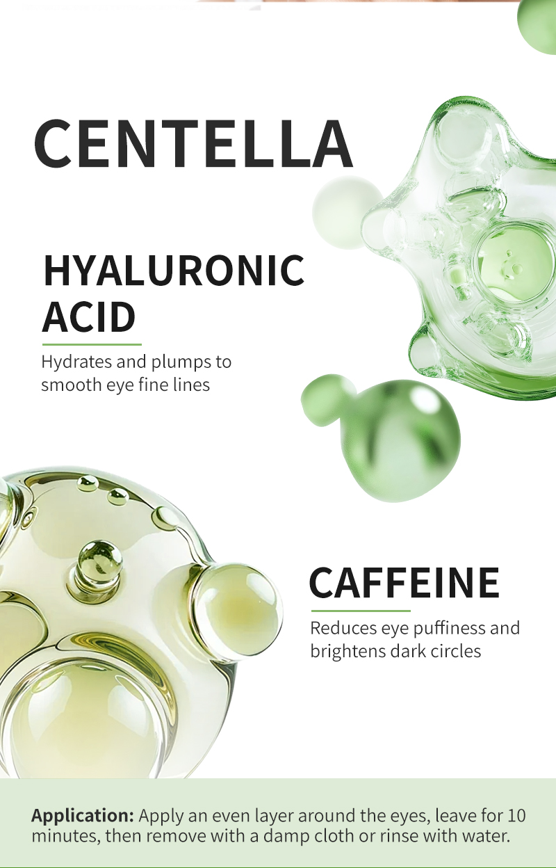 Private Label Anti-Wrinkle Eye Mask Caffeine & Hyaluronic Acid Revitalize Swollen Dark Circle Under Eye Mask OEM(pic4)