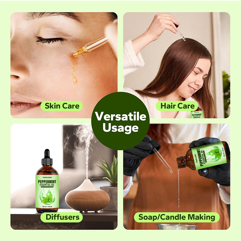 Mint Oil Steam DifSuitable for Skin Massage, Aromatherapy, Muscle Pain Relief, Hair Care, Multipurpose(pic6)