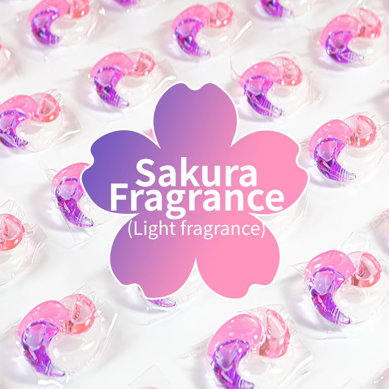 Natural 4 in 1 Cherry Blossom Laundry CapsulesWashing Pods Private Label Soap Liquid DetergentBox Pack(pic5)