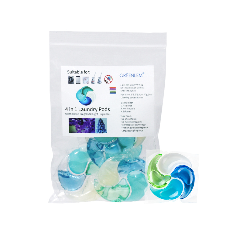 GreenLem 4-in-1 Eco-friendly Natural Gel Laundry Detergent Pods Apparel Floral Fruity Scent Capsule(pic7)