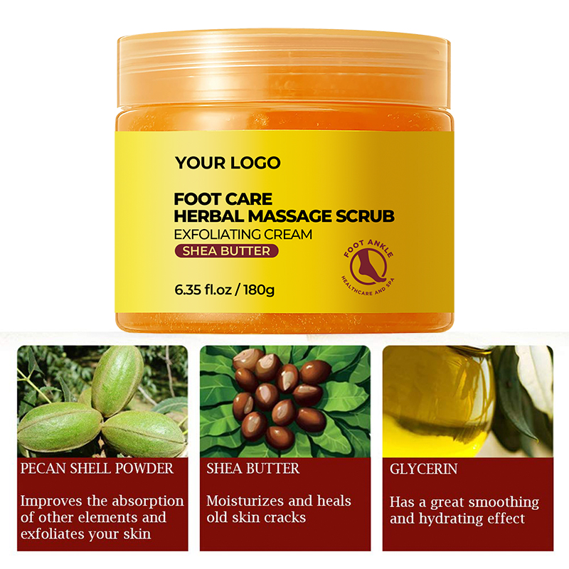 GreenLem Herbal Foot Care Massage Scrub & Exfoliating Cream with Shea Butter Gentle Exfoliation & Soothing Foot Revitalization(pic5)