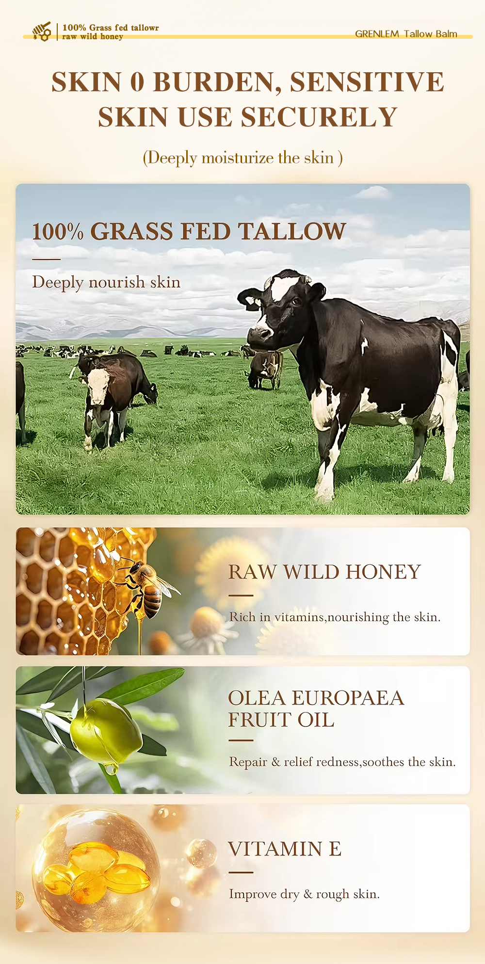 Greenlem TALLOW BALM Natural Beef Fat,Gently Nourishing(pic3) Greenlem TALLOW BALM Natural Beef Fat,Gently Nourishing(pic3)