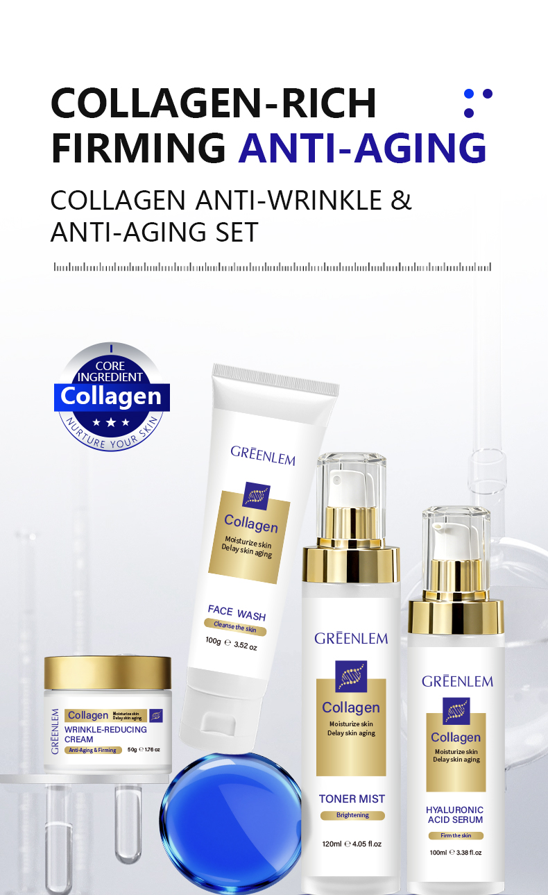 GREENLEM Factory Supply Anti Wrinkle Anti Aging Vitamin C Collagen Hyaluronic Acid Face Serum Set Firming Lifting Home Use(pic1) GREENLEM Factory Supply Anti Wrinkle Anti Aging Vitamin C Collagen Hyaluronic Acid Face Serum Set Firming Lifting Home Use(pic1)